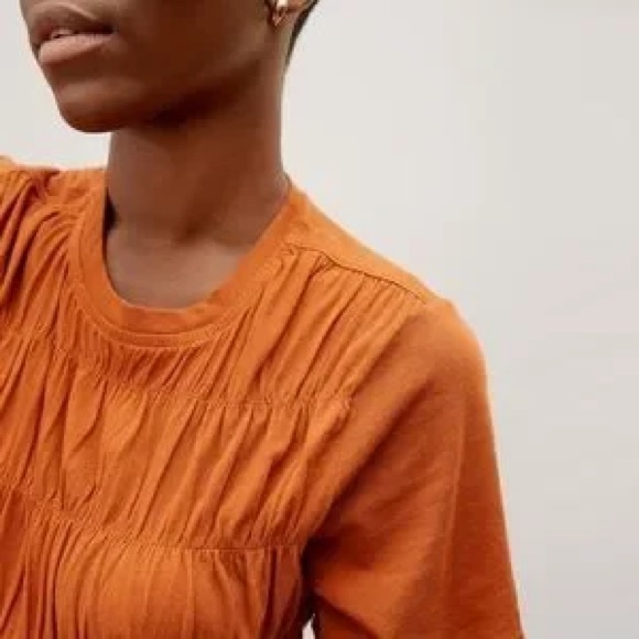Everlane The Smock Tee, Size small, Burnt Orange color, great for fall! - Picture 3 of 7
